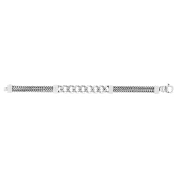 Bracelet argent 925 maille cubaine 20cm