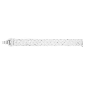 Bracelet maille argent écailles 18cm