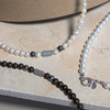 Collier perles de culture de Chine et perles argent 48cm - vue VD1