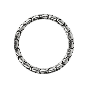 Bague argent 925 écailles perlée