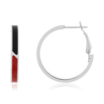 Red and black lacquered steel hoop 25mm