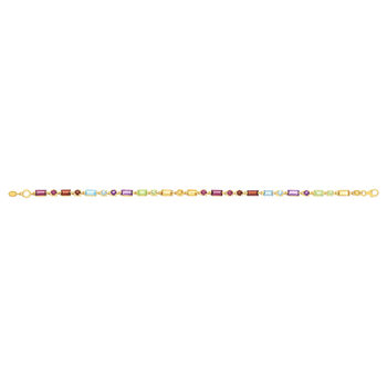 Bracelet or 375 jaune pierres fines 18cm