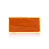 Bague plaqué or laque orange rectangulaire - vue V3