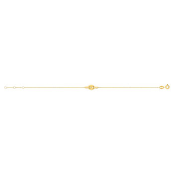 Bracelet or 375 jaune motif grain de café 19 cm