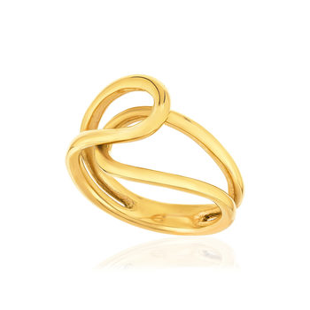 Bague acier jaune