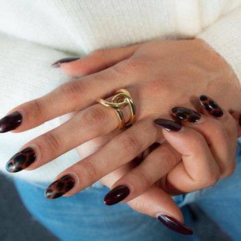 Bague acier jaune
