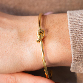 Bracelet jonc acier jaune