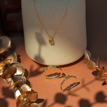 Bague or 375 jaune pierres fines