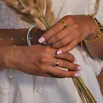 Bague or 375 jaune pierres fines