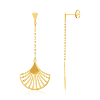 Boucles d'oreilles or 375 jaune pendants