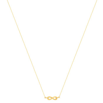 Collier or 375 jaune motif infini 42,5 cm
