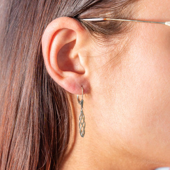 Boucles d'oreilles or 375 jaune dormeuses