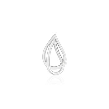 Pendentif or 375 blanc diamant