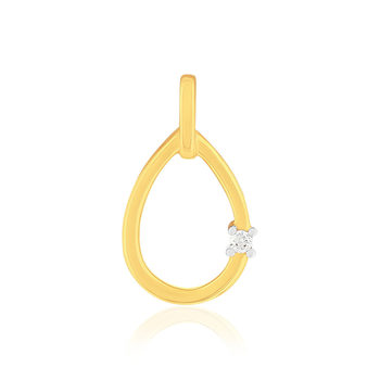 Pendentif or 375 2 tons diamant