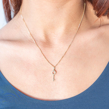 Pendentif or 375 jaune motif clef