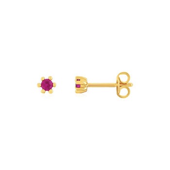 Boucles d'oreilles or 375 jaune rubis