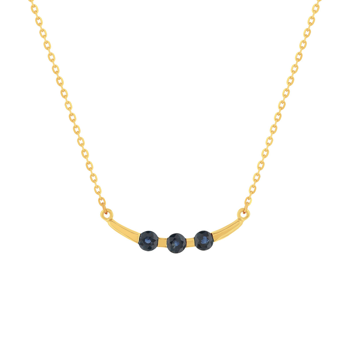 Collier or 375 jaune saphirs 45cm