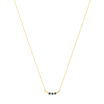 Collier or 375 jaune saphirs 45cm