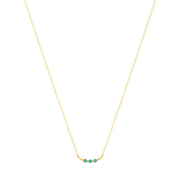 Collier or 375 jaune émeraudes 45cm
