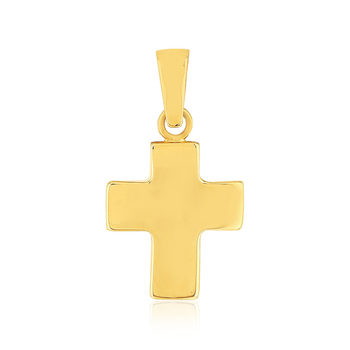Pendentif or 375 jaune croix religieuse