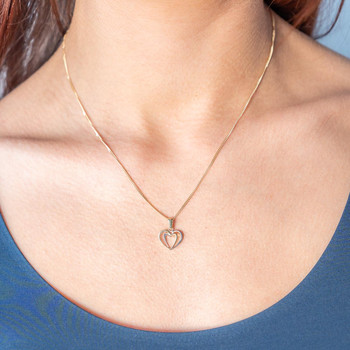 Pendentif or 375 2 tons coeur