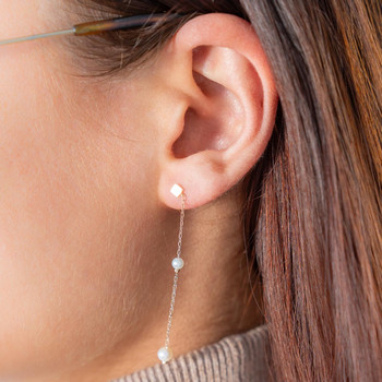 Boucles d'oreilles or 375 jaune perles de culture