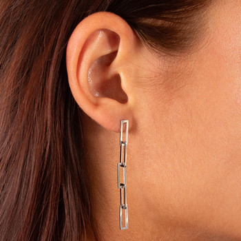 Boucles d'oreilles acier pendantes