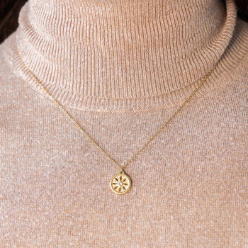 Collier acier doré strass 46 cm