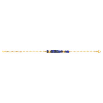 Bracelet acier doré lapis lazuli