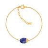 Bracelet acier doré lapis lazuli 19 cm - vue V1