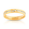 Alliance demi-tour or 750 jaune diamant