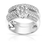 Alliance or 750 blanc duo diamant