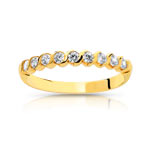 Alliance demi-tour or 750 jaune diamant