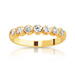 Alliance demi-tour or 750 jaune diamant
