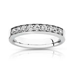 Alliance demi-tour or 750 blanc diamant