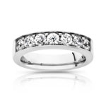 Alliance demi-tour or 750 blanc diamant