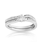Alliance or 750 blanc duo diamant