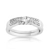 Alliance or 750 blanc duo diamant