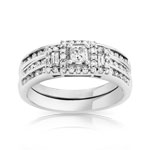 Alliance or 750 blanc duo diamant