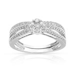 Alliance or 750 blanc duo diamant