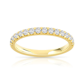 Alliance demi-tour or 750 jaune diamant