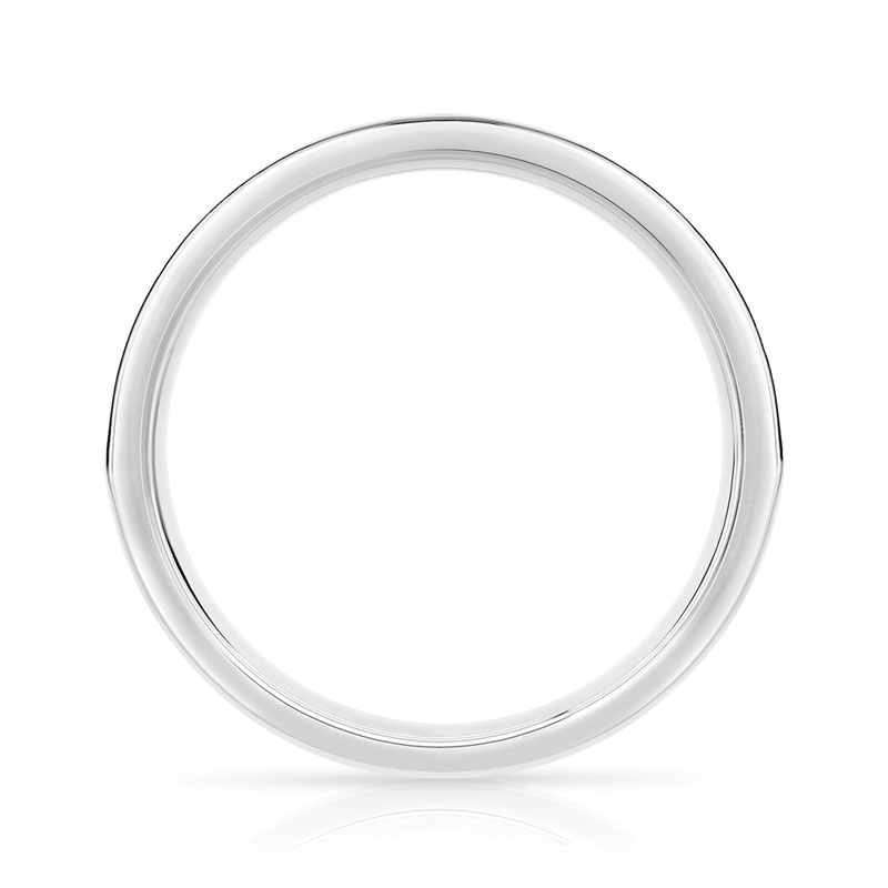 Alliance or 750 blanc demi-tour diamants - vue 2