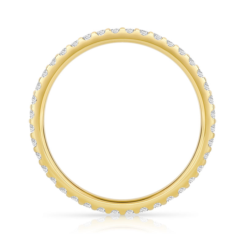 Alliance or 750 jaune diamant - vue 2