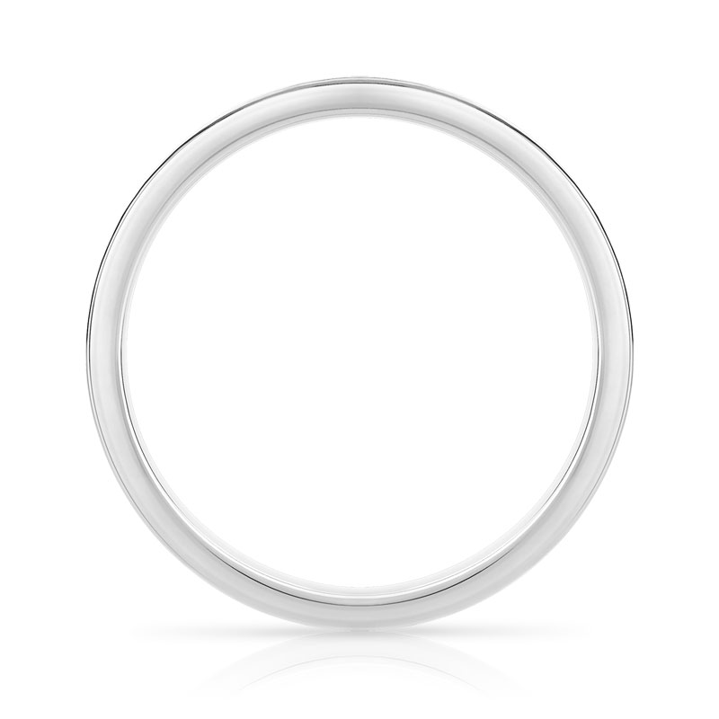 Alliance or 750 blanc tour complet diamants - vue 2
