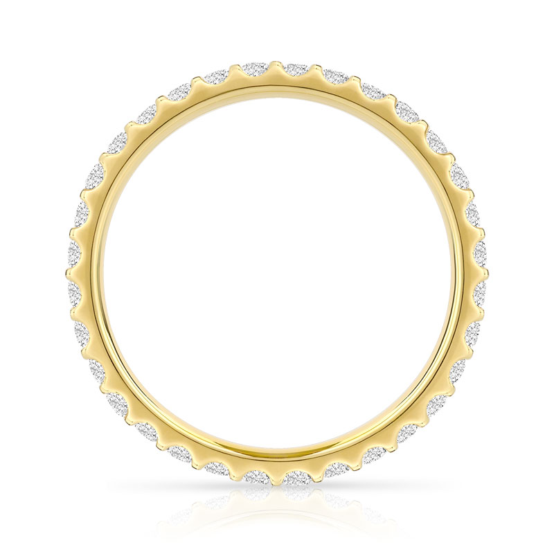Alliance or 750 jaune diamant - vue 2