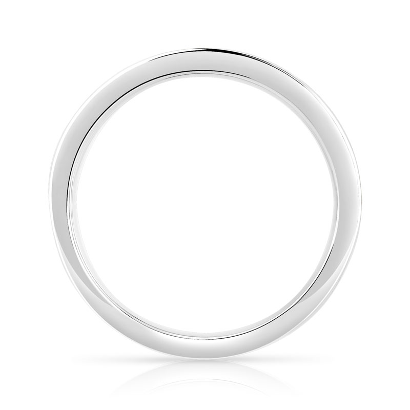 Alliance demi-tour or 750 blanc diamant - vue 2