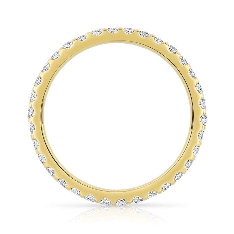 Alliance or 750 jaune diamant - vue 2