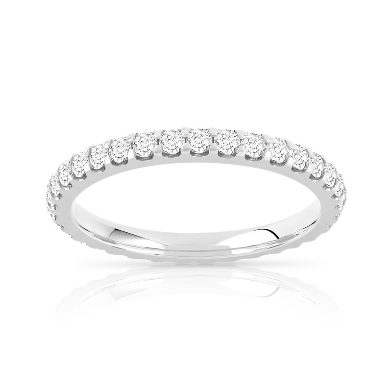 Alliance or 750 blanc diamant