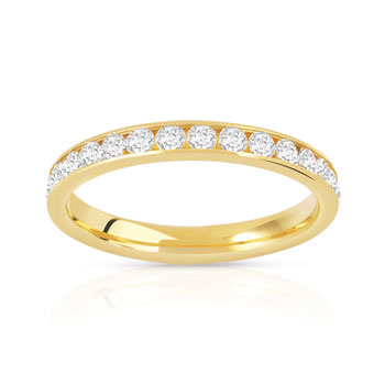Alliance or 750 jaune diamant
