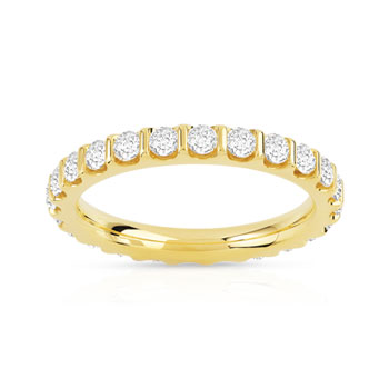 Alliance or 750 jaune diamant